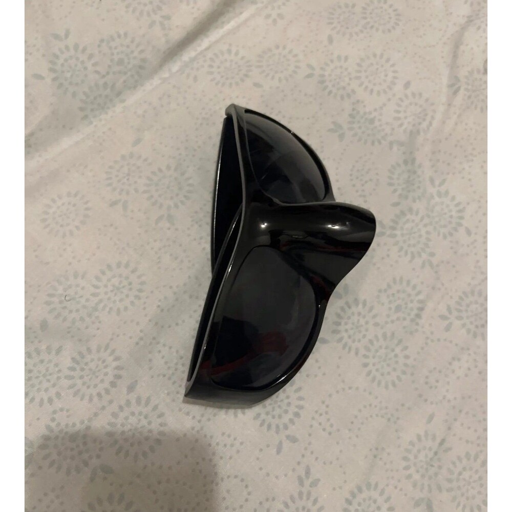 Black Statement Shield Sunglasses - Picture 10 of 12